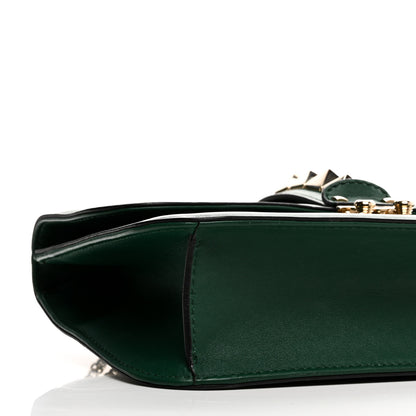 Valentino Garavani Vitello Medium Glam Lock Rockstud Flap Smeraldo 9 of 10