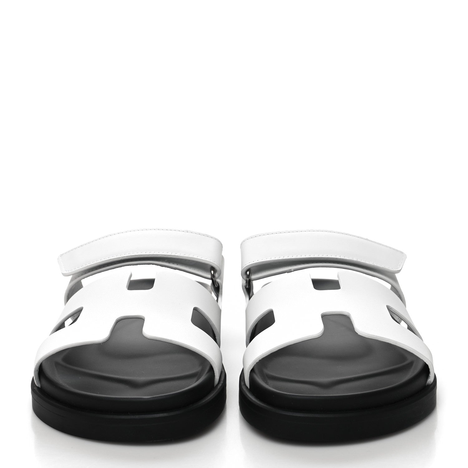 Hermes Calfskin Womens Chypre Sandals 36.5 White 2 of 9