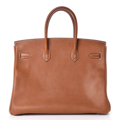 Hermes Natural Barenia Faubourg Birkin 35 Fauve 5 of 46