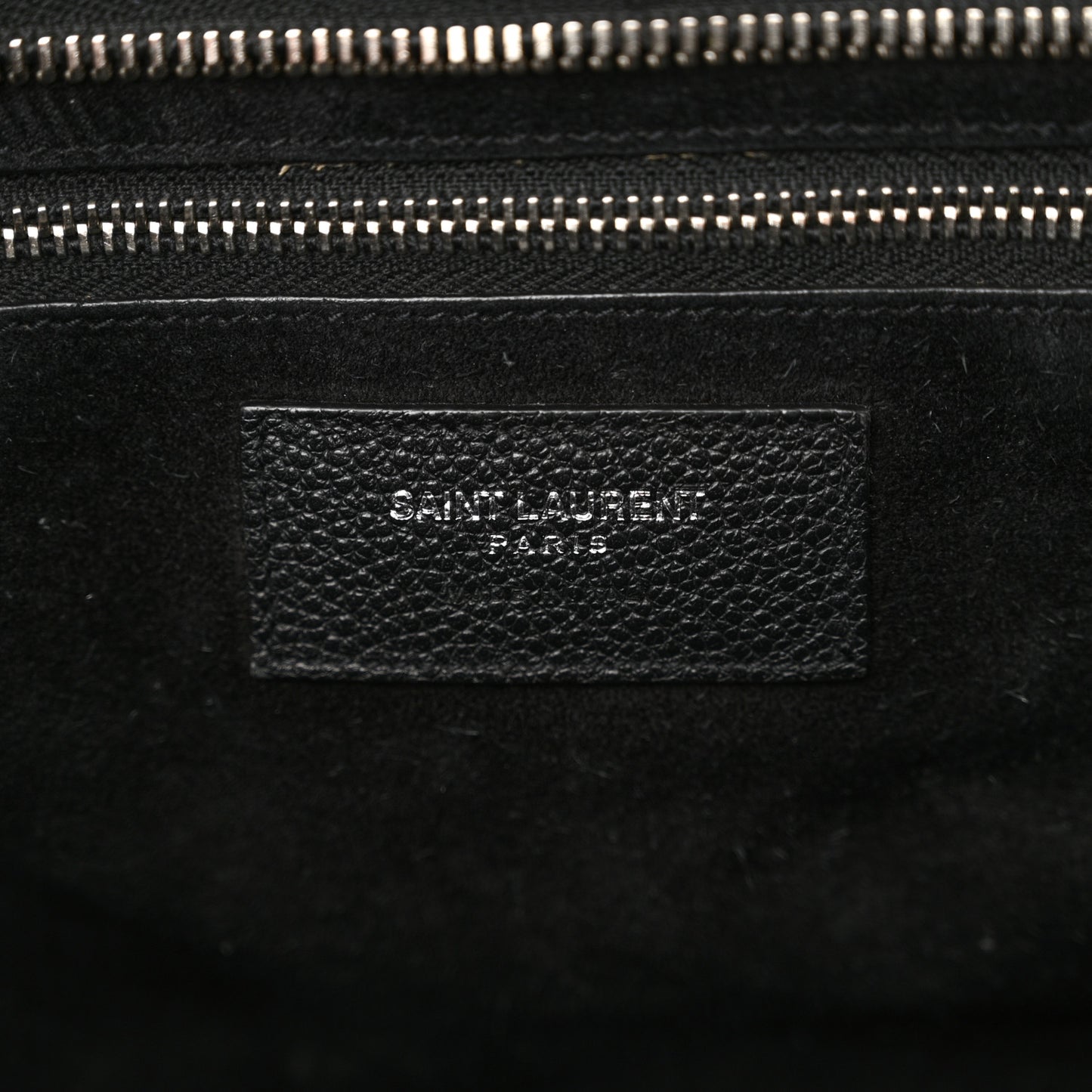 Grained Calfskin Medium Cabas Rive Gauche Black