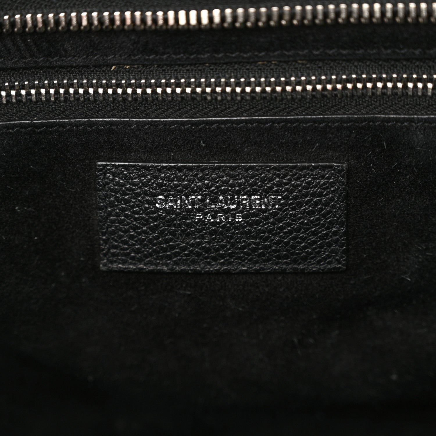 Saint Laurent Grained Calfskin Medium Cabas Rive Gauche Black 7 of 20