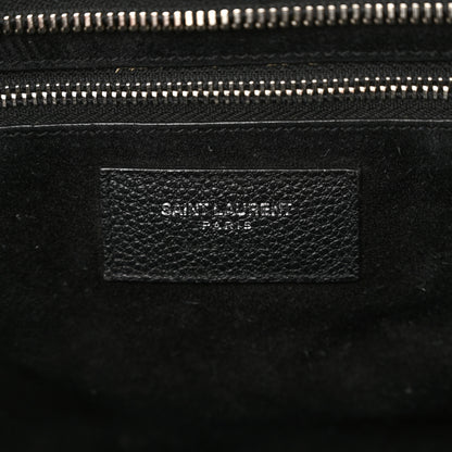 Saint Laurent Grained Calfskin Medium Cabas Rive Gauche Black 7 of 20