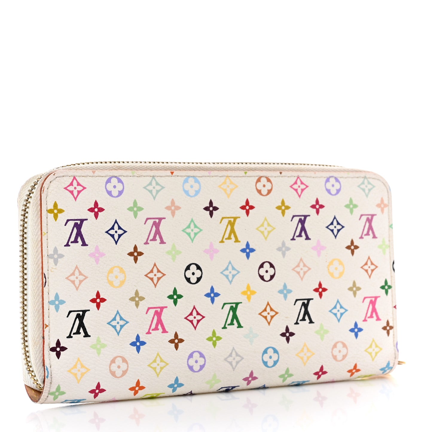 Monogram Multicolor Zippy Wallet White Litchi