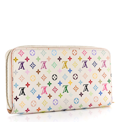 Louis Vuitton Monogram Multicolor Zippy Wallet White Litchi 3 of 9