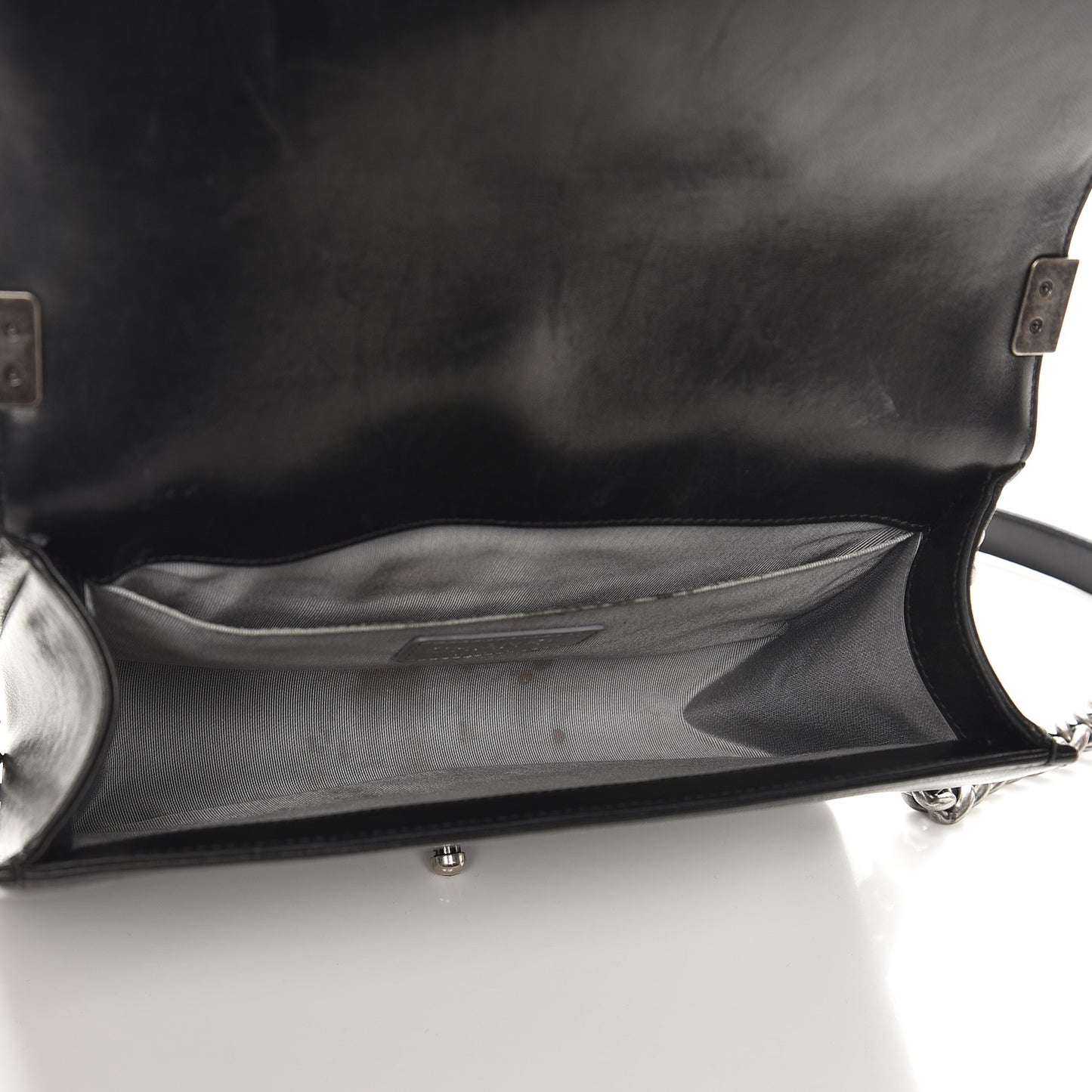 Lambskin Quilted Medium Boy Flap Black