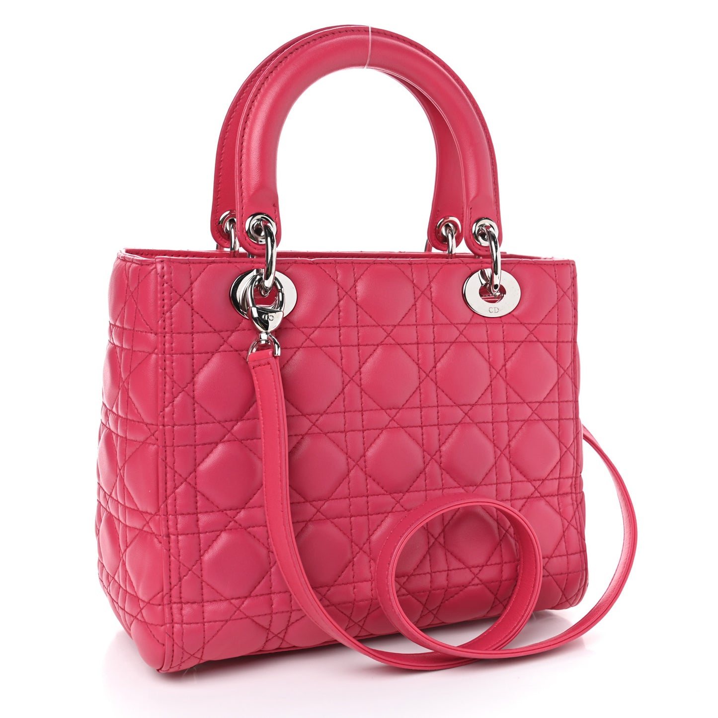Lambskin Cannage Medium Lady Dior Pink