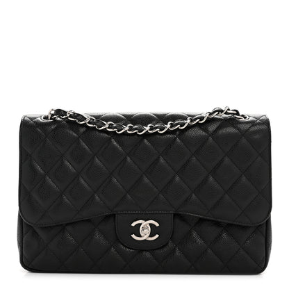 Chanel Caviar Quilted Jumbo Double Flap Black 1 of 12