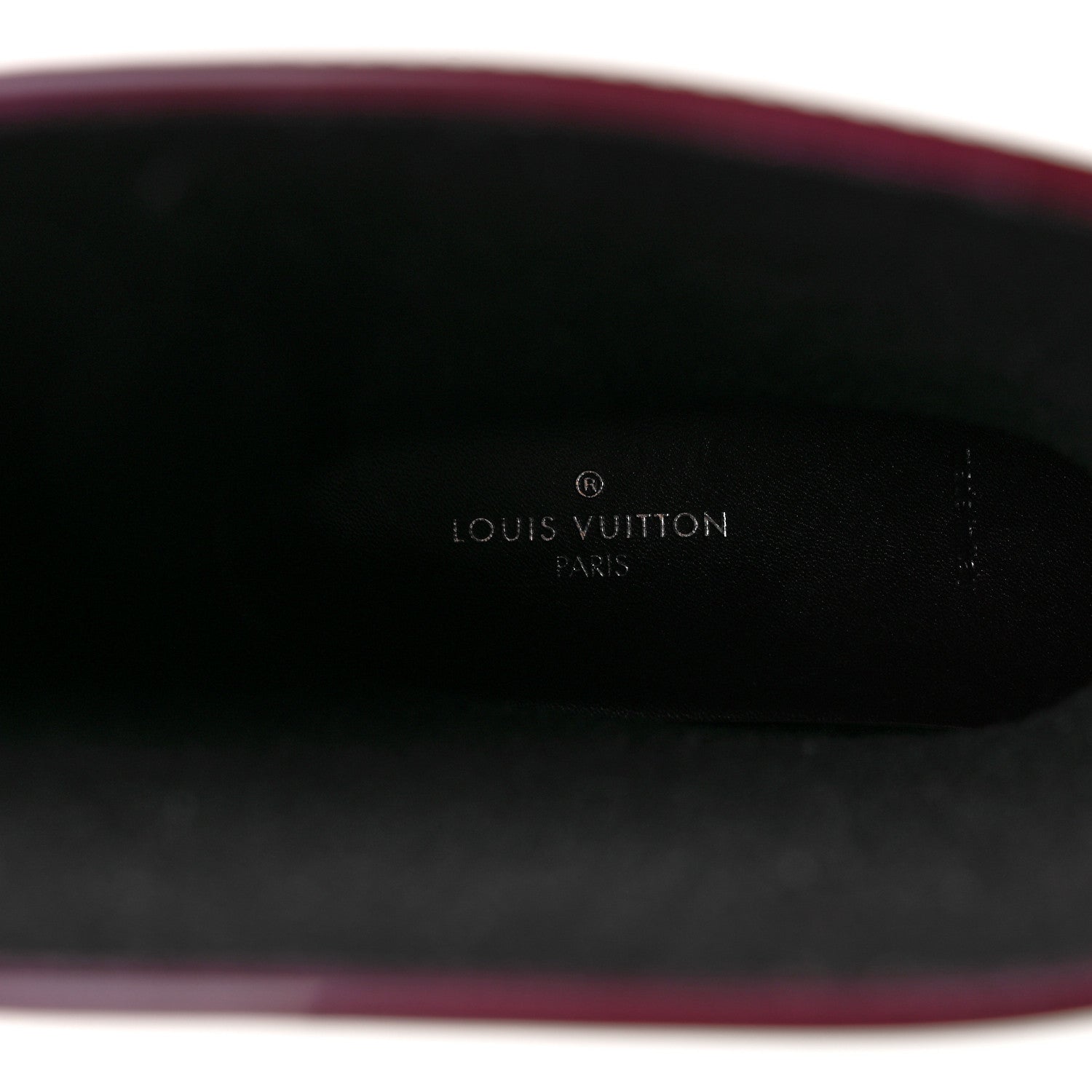 Louis Vuitton Rubber Embossed Monogram Drops Flat Half Boots 39 Burgundy 7 of 7