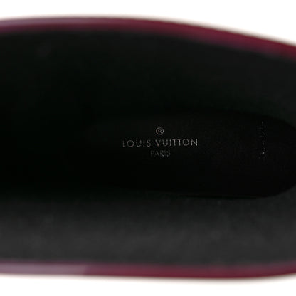 Louis Vuitton Rubber Embossed Monogram Drops Flat Half Boots 39 Burgundy 7 of 7