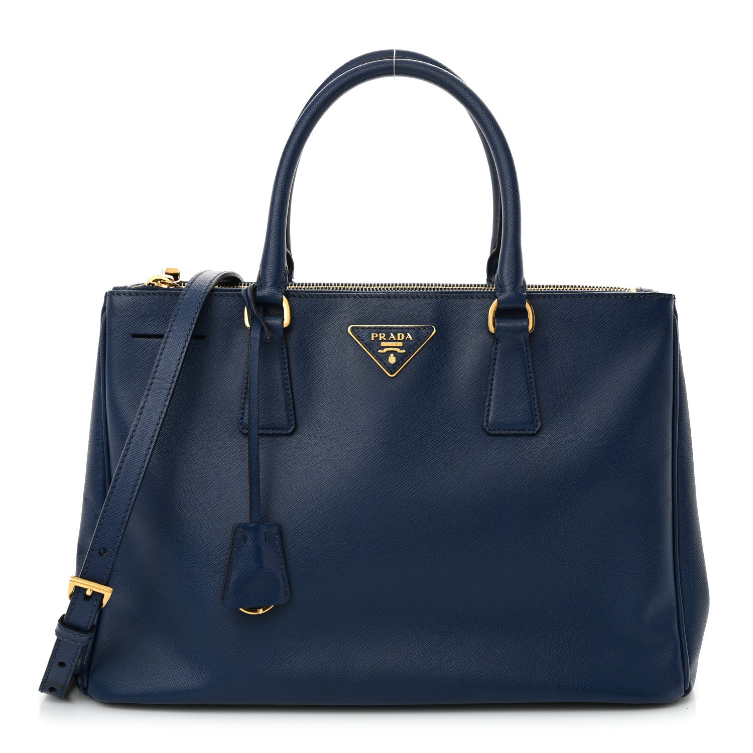 Prada Saffiano Medium Galleria Double Zip Tote Bluette 1 of 16