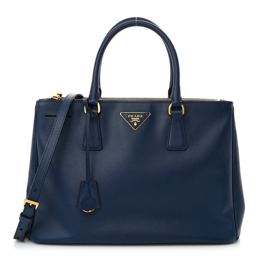 Saffiano Medium Galleria Double Zip Tote Bluette