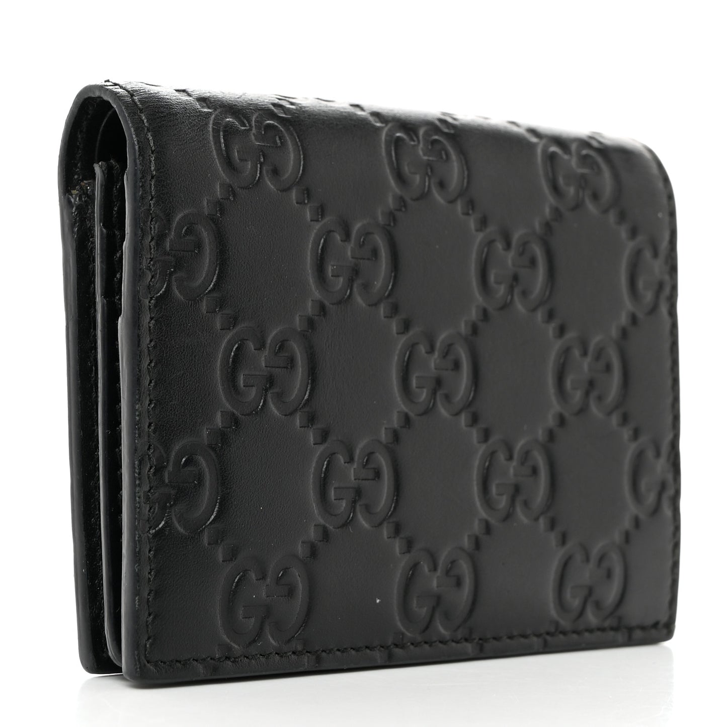 Guccissima Card Case Wallet Black