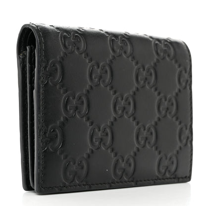 Gucci Guccissima Card Case Wallet Black 3 of 7