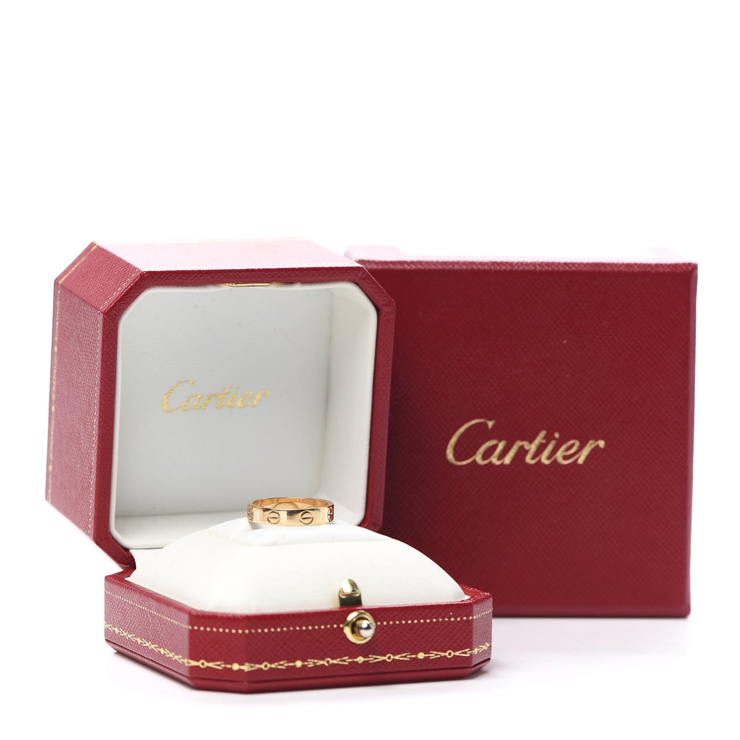 18K Yellow Gold 3.5mm LOVE Wedding Band Ring 49 4.75