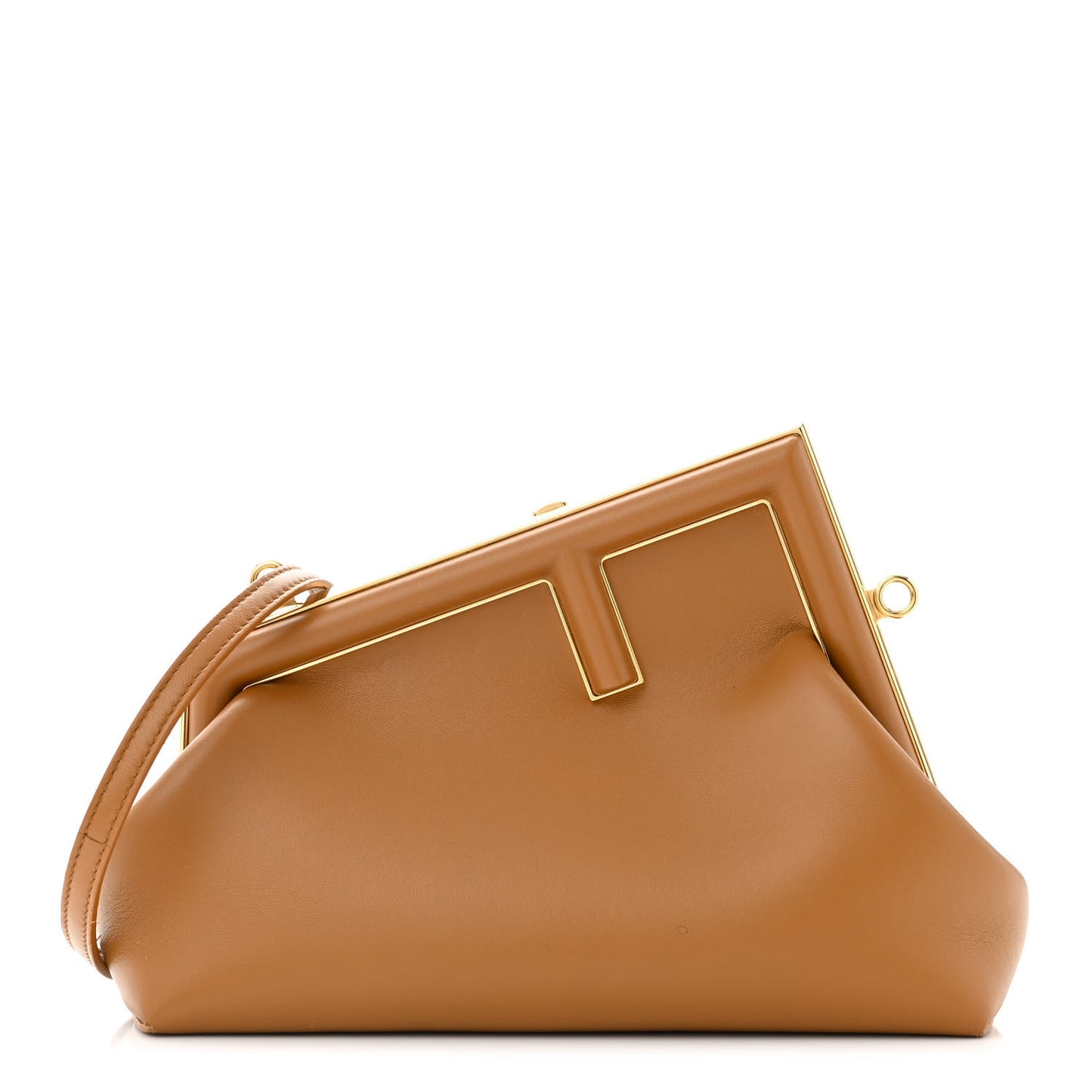 Shiny Nappa Small Fendi First Caramello