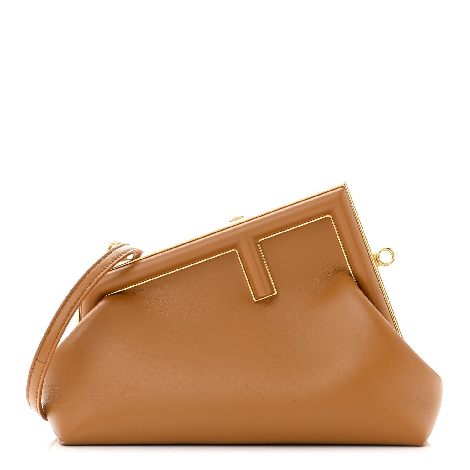 Fendi Shiny Nappa Small Fendi First Caramello 1 of 11