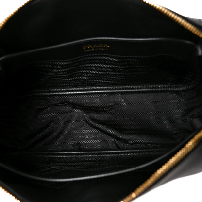 Prada Soft Calfskin Medium Darling Shoulder Bag Black 4 of 9