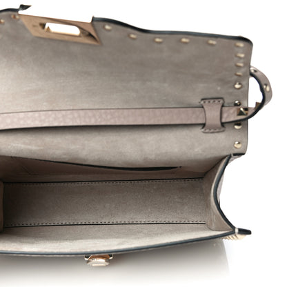 Valentino Garavani Pebbled Calfskin Medium Rockstud Flip Lock Crossbody Bag Poudre 5 of 11