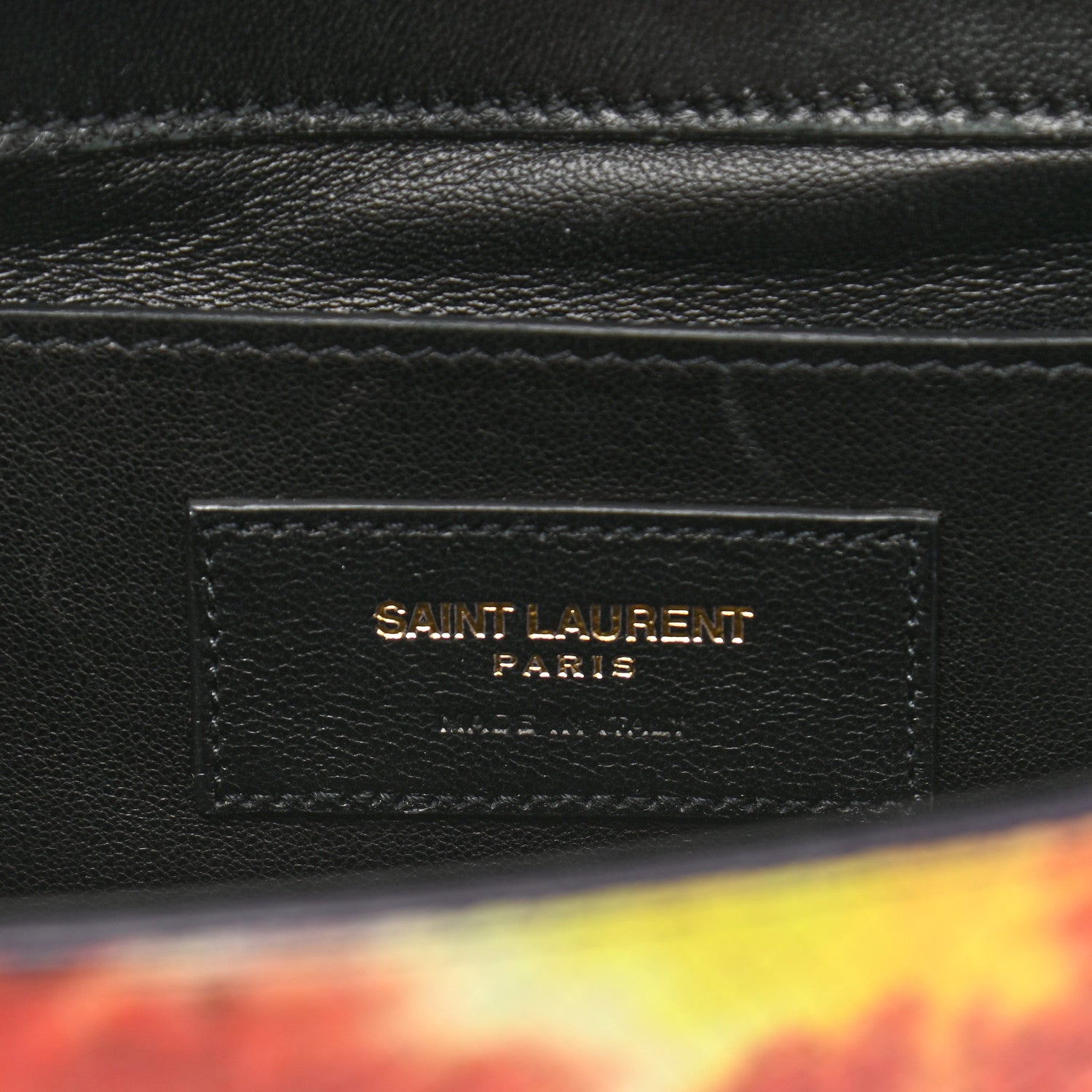 Saint Laurent Calfskin Snake Embossed Tie Dye Classic Kate Monogram Clutch Multicolor 7 of 11