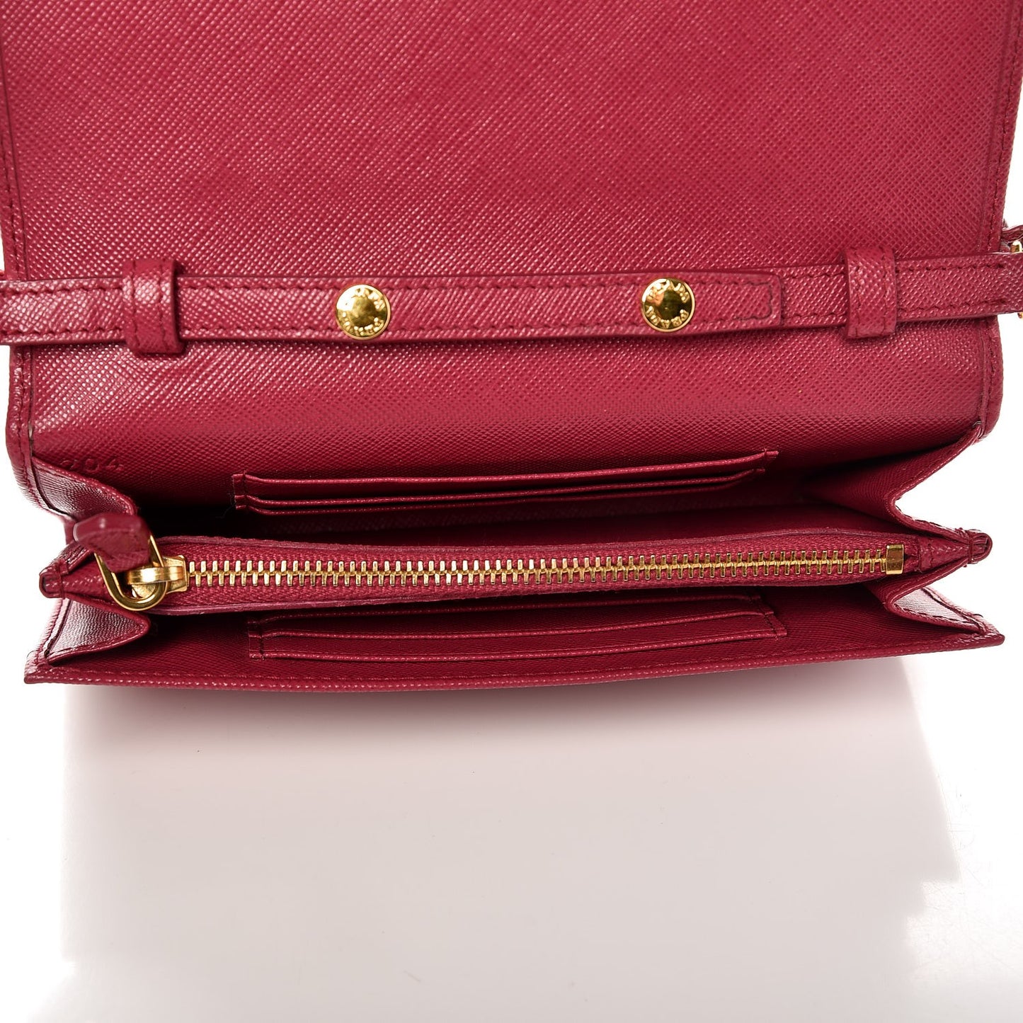 Saffiano Metal Flap Wallet Peonia
