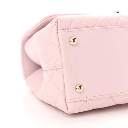 Chanel Caviar Quilted Small Coco Handle Flap Light Pink 9 of 12