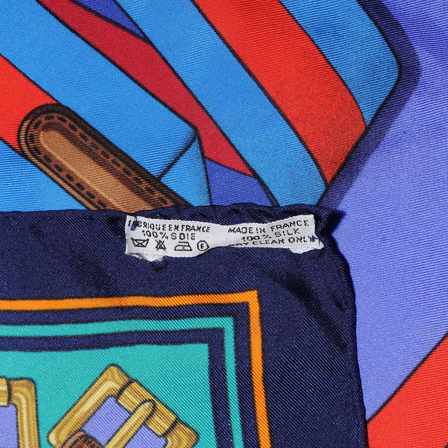 Silk Sangles Scarf 90 Bleu