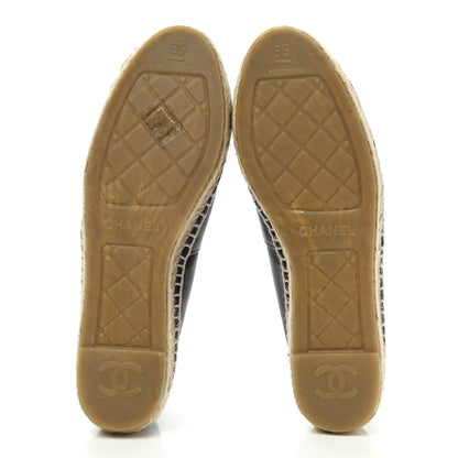 Chanel Lambskin CC Espadrilles 39 Black 5 of 11