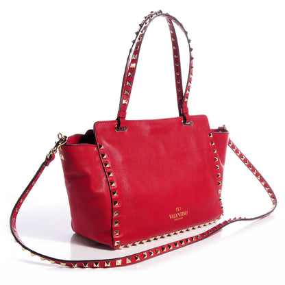 Valentino Garavani Vitello Small Rockstud Tote Cyclamin 3 of 8