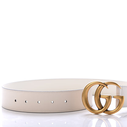 Gucci Calfskin Double G 40mm Belt 75 30 Mystic White 4 of 5