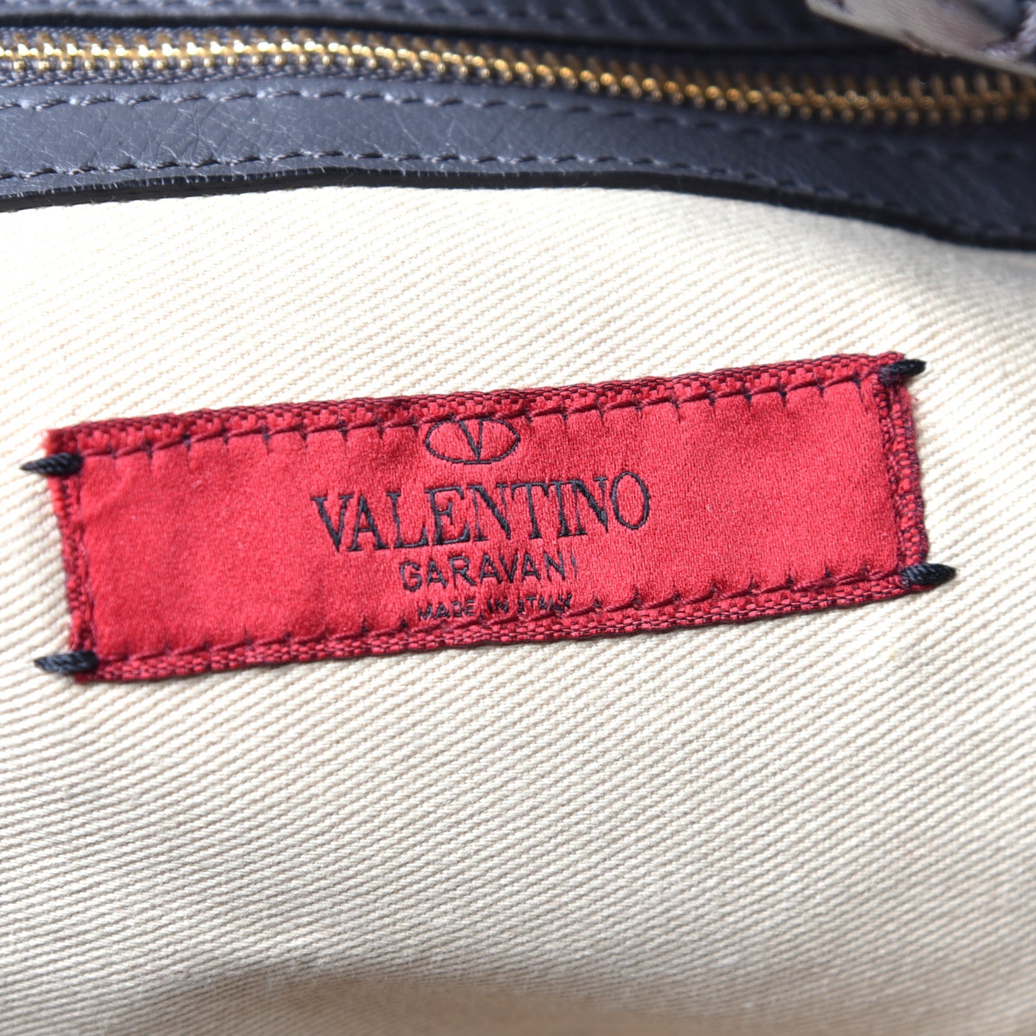 Valentino Garavani Nappa Studded Rosette Tote Grey 6 of 10
