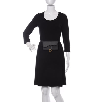 Christian Dior Grained Calfskin Saddle Belt Bag Black 2 of 11