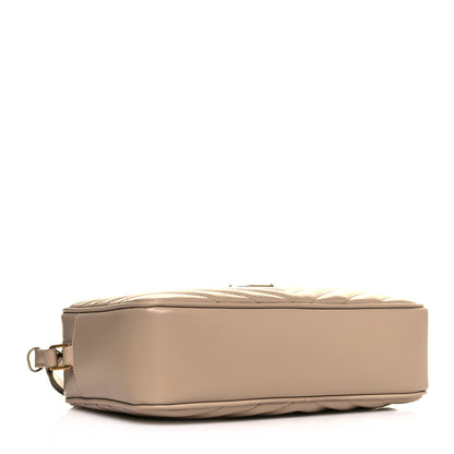 Saint Laurent Calfskin Matelasse Monogram Lou Camera Bag Dark Beige 4 of 11