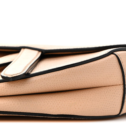 Christian Dior Grained Calfskin Mini Saddle Bag Beige 10 of 10