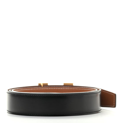 Hermes Box Togo 32mm H Belt 100 Black Gold 2 of 6