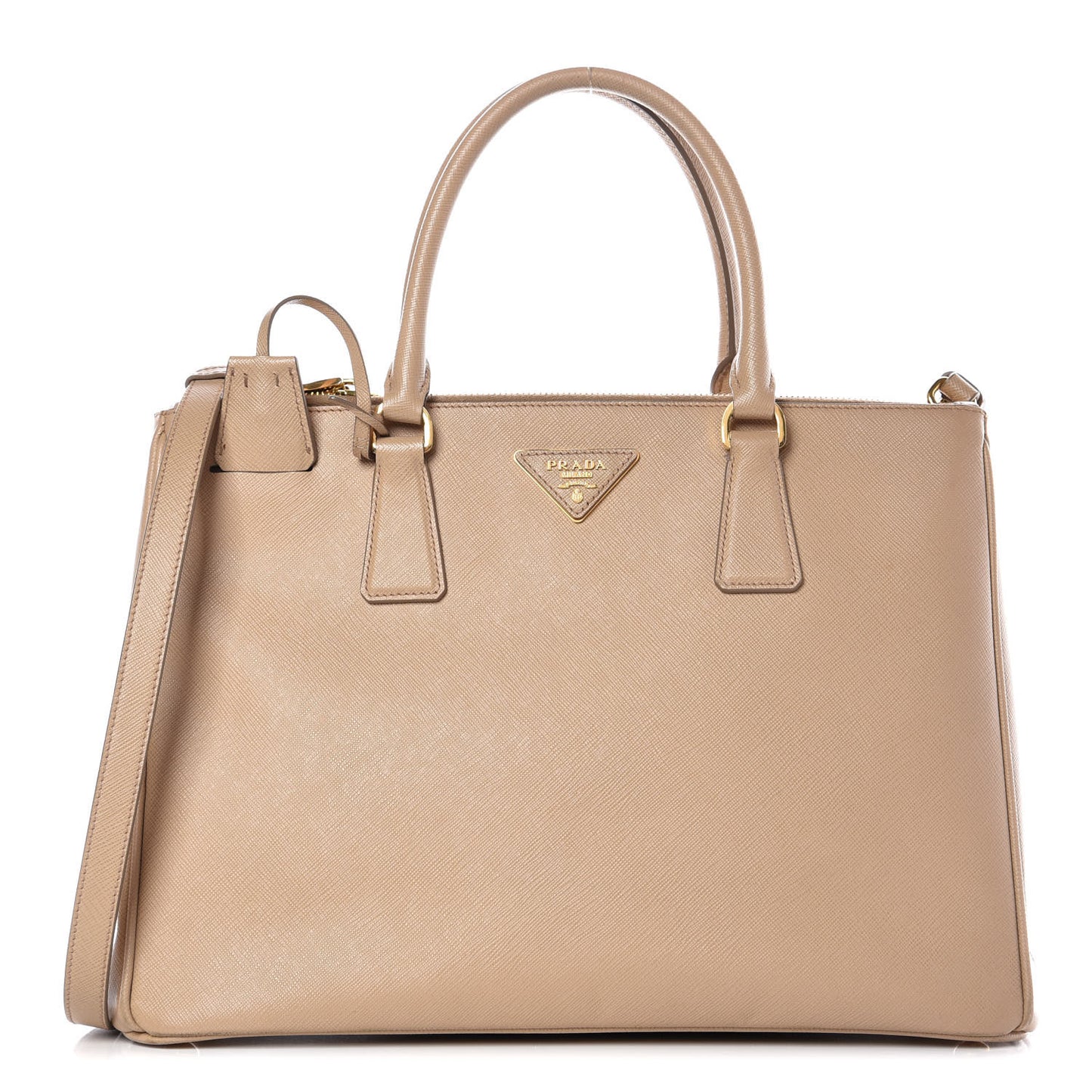 Saffiano Medium Galleria Double Zip Tote Sabbia