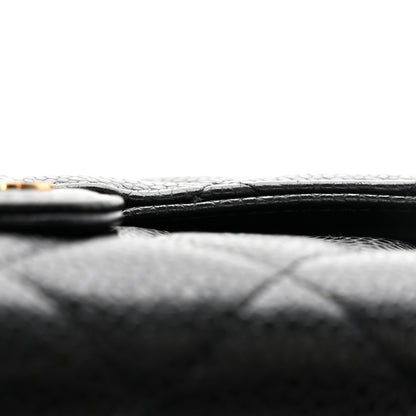 Chanel Caviar Quilted Large Flap Wallet Black 10 of 11