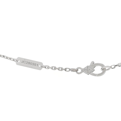 Van Cleef & Arpels 18K White Gold Mother of Pearl Vintage Alhambra Pendant Necklace 4 of 7