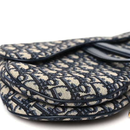 Christian Dior Oblique Saddle Bag Blue 9 of 12