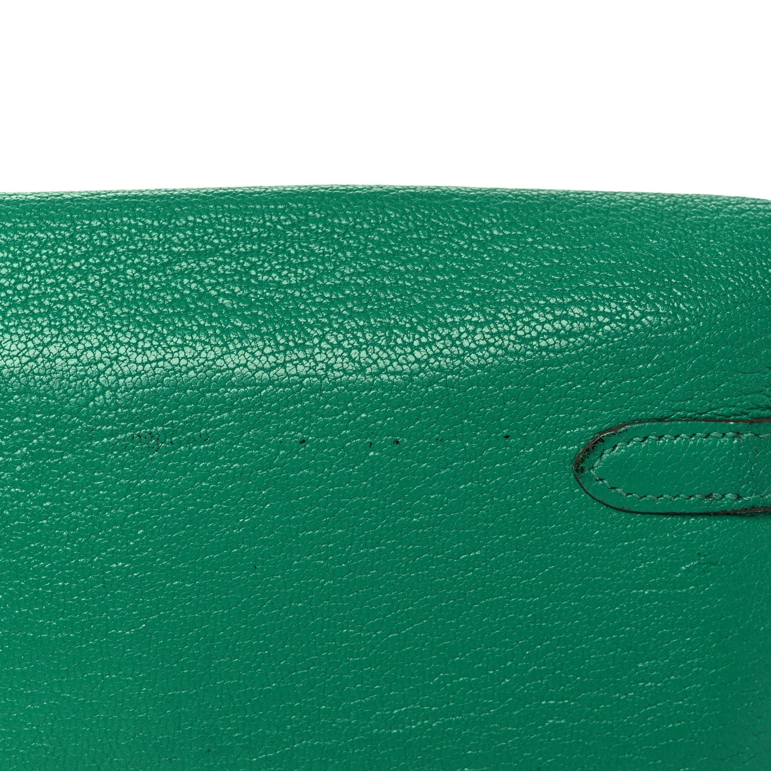 Hermes Chevre Mysore Kelly Longue Wallet Menthe 10 of 12