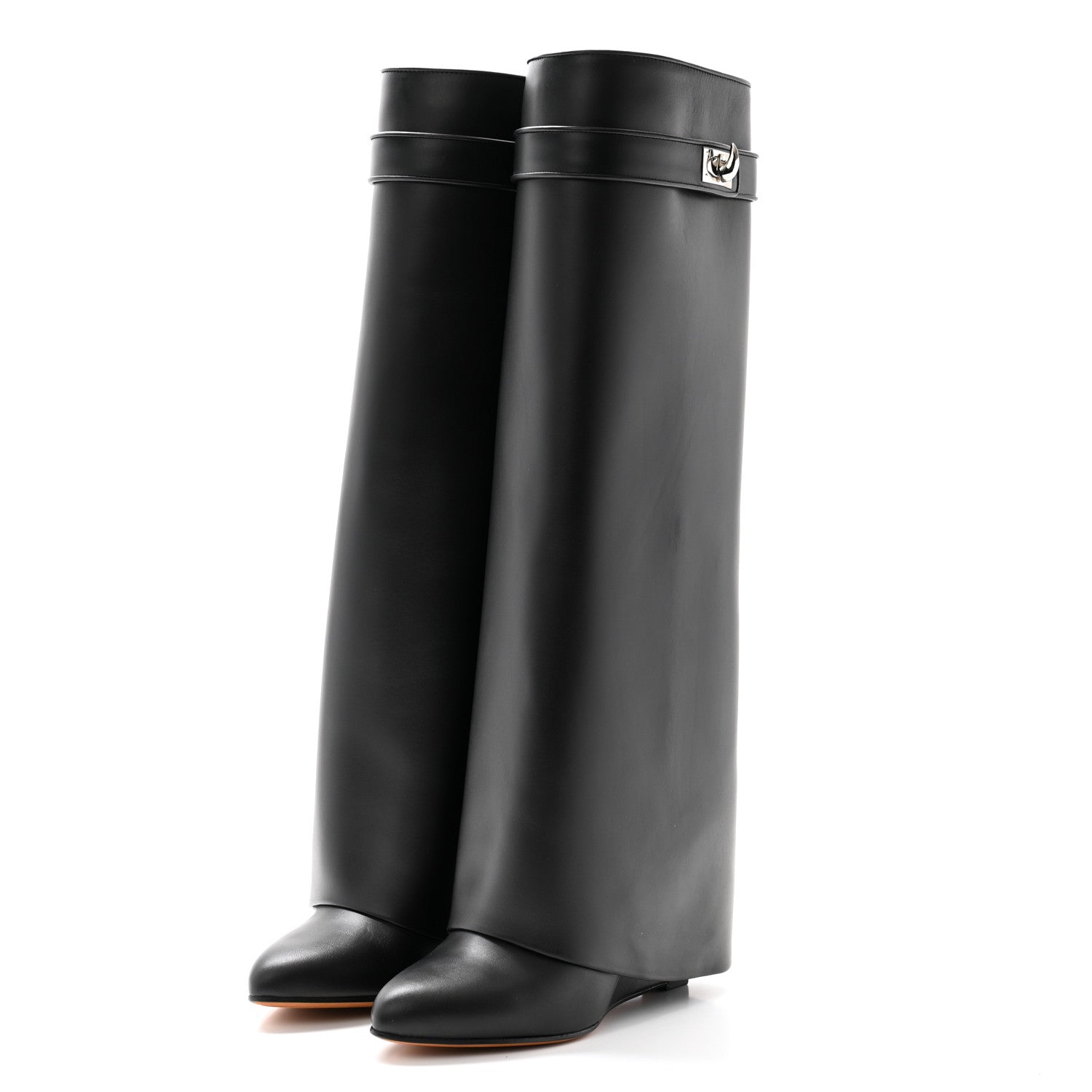 Givenchy Calfskin Shark Lock Pant Boots 38.5 Black 3 of 10