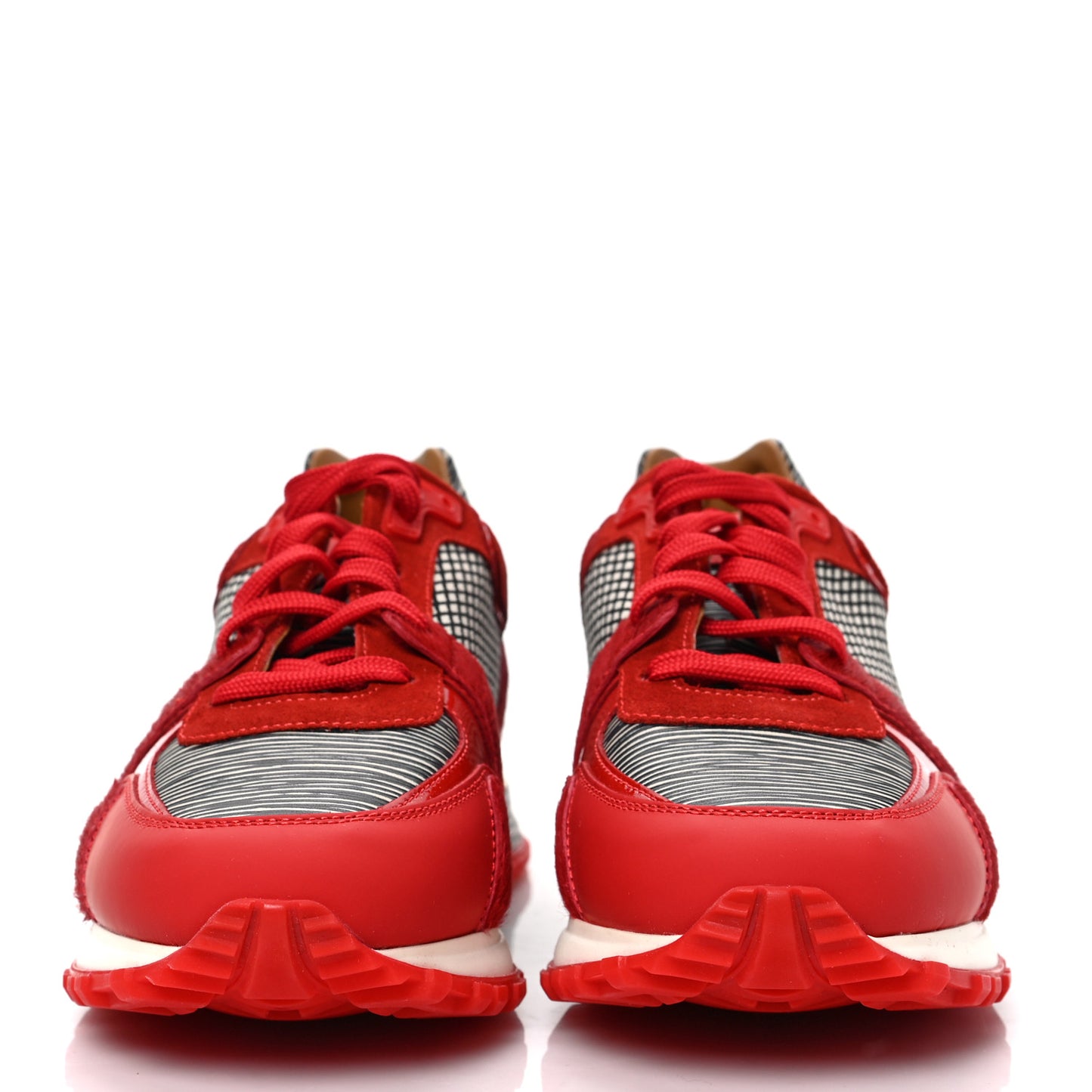 Epi Calf Hair Calfskin Run Away Sneakers 36 Rouge