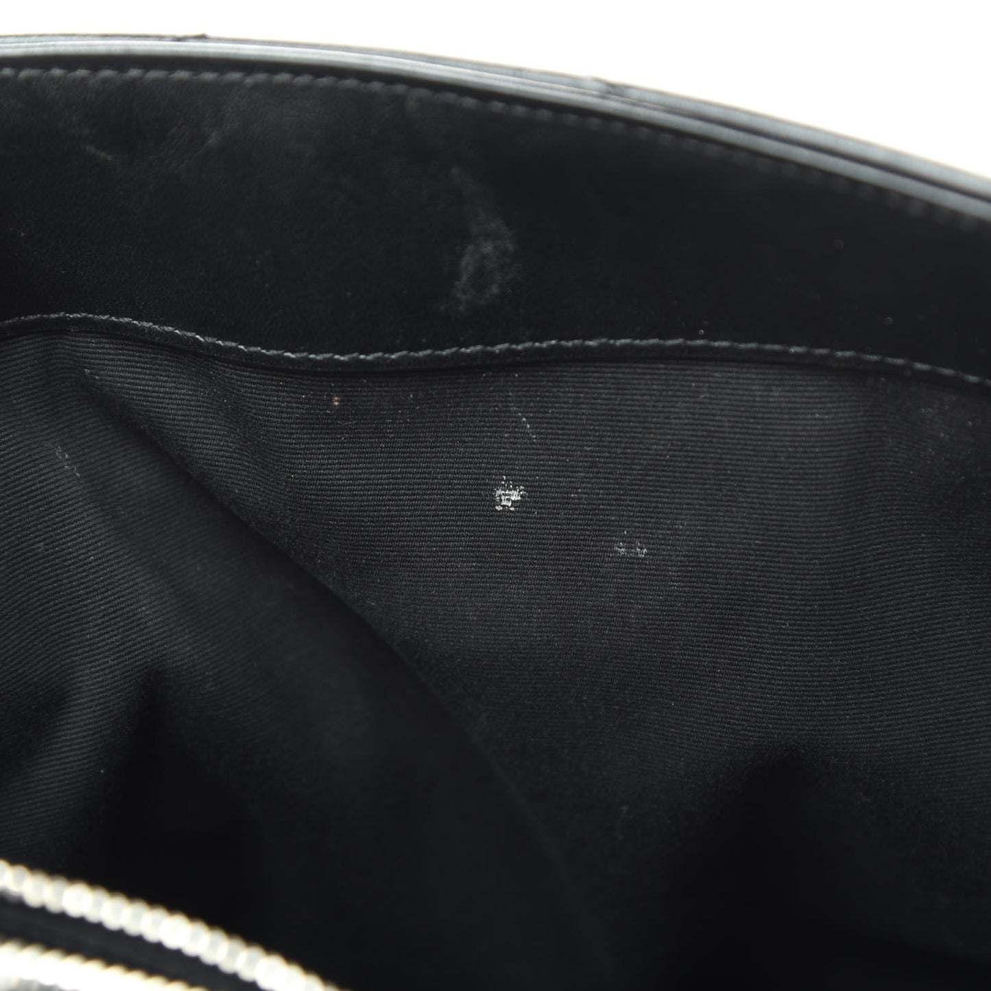 Calfskin Y Quilted Monogram Medium Loulou Chain Satchel Black