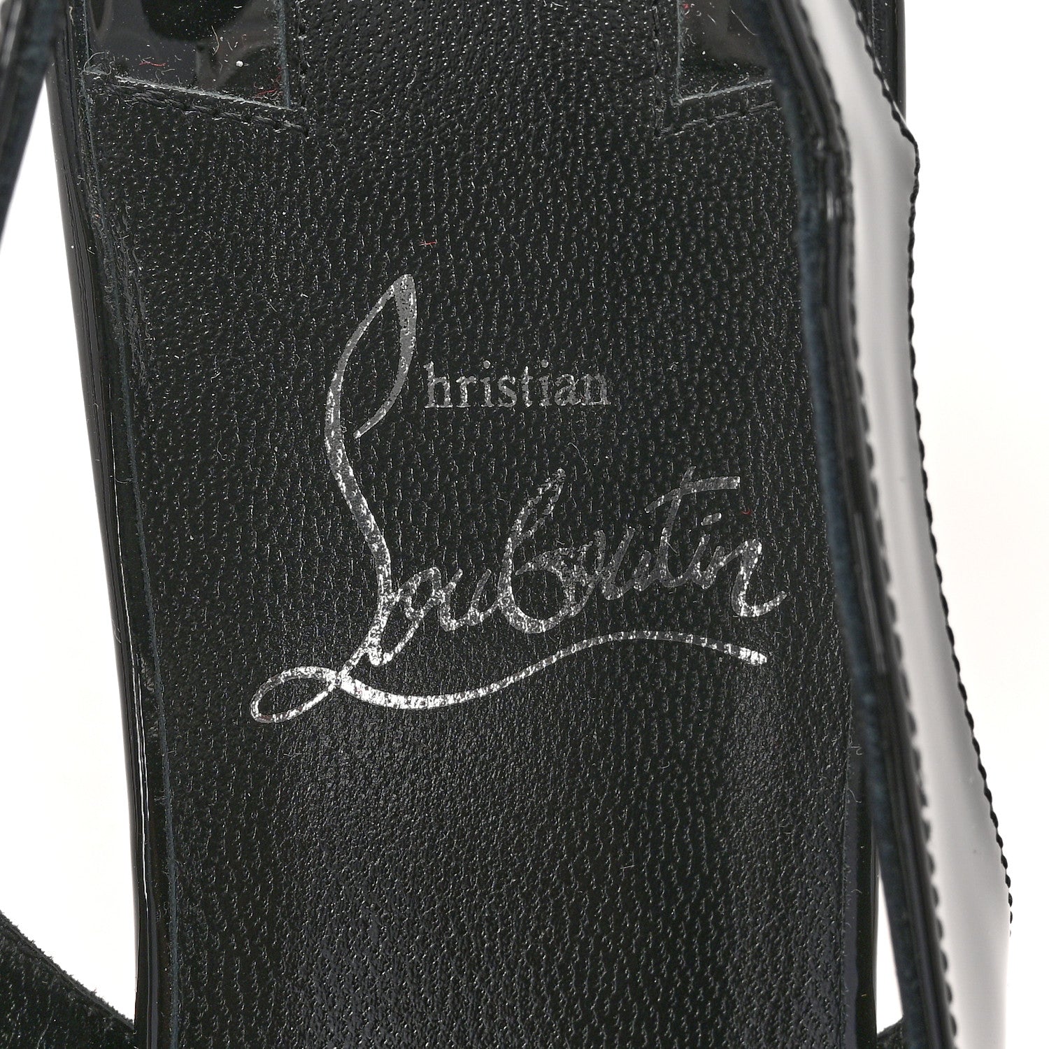 Christian Louboutin Patent Hot Chick Slingback 70 Pumps 39 Black 7 of 9