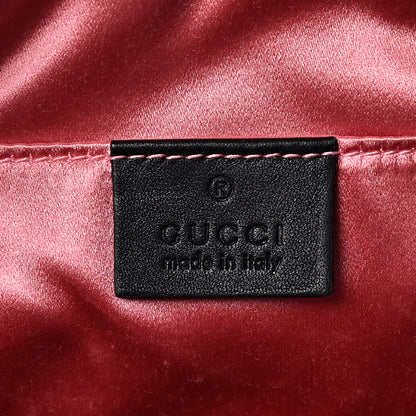 Gucci Velvet Matelasse Small GG Marmont Chain Shoulder Bag Black 5 of 11