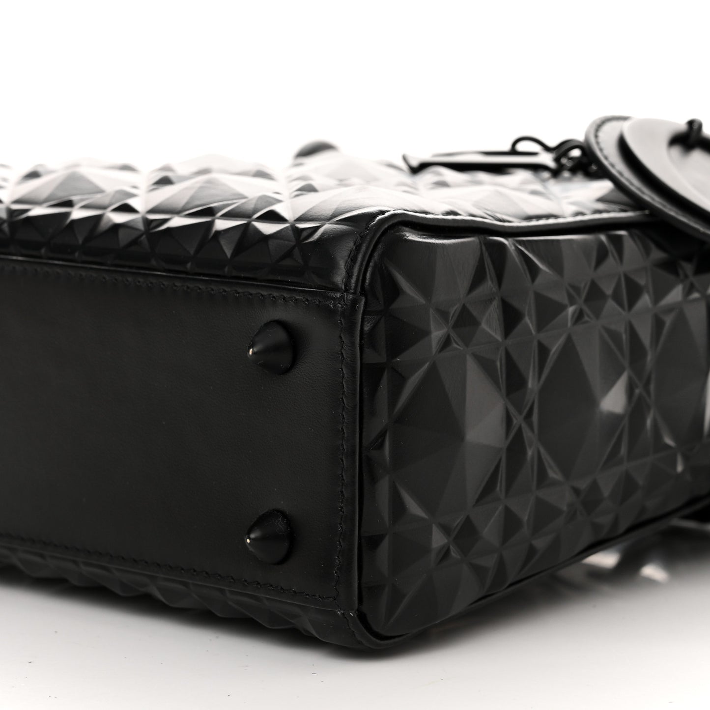 Calfskin Cannage Diamond Small My ABCDior Lady Dior Black