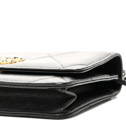 Chanel Lambskin Quilted Chanel 19 Wallet On Chain WOC Black 11 of 12