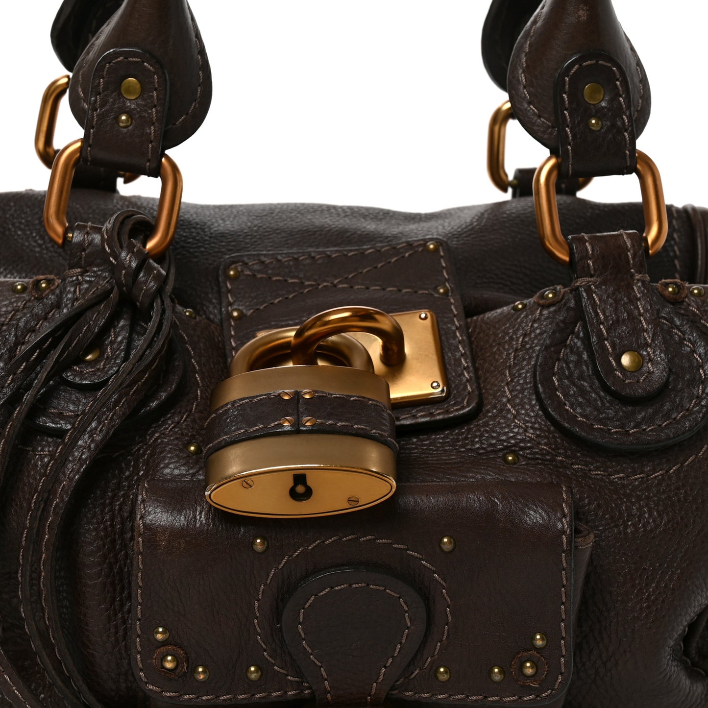 Calfskin Paddington Front Pocket Tote Chocolate