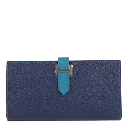 Hermes Epsom Bi Color Bearn Wallet Bleu Sapphire Izmir 1 of 10