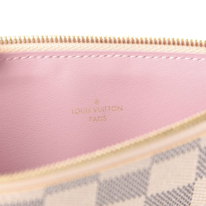 Louis Vuitton Damier Azur Felicie Chain Wallet Zippered Insert Rose Ballerine 6 of 6