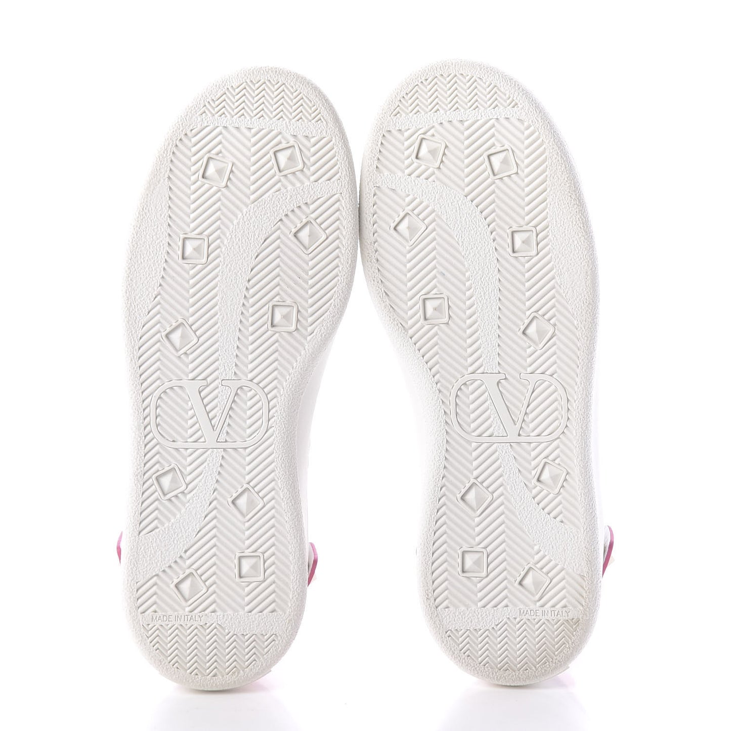 Calfskin Womens Backnet Sneakers 35 White Fuchsia